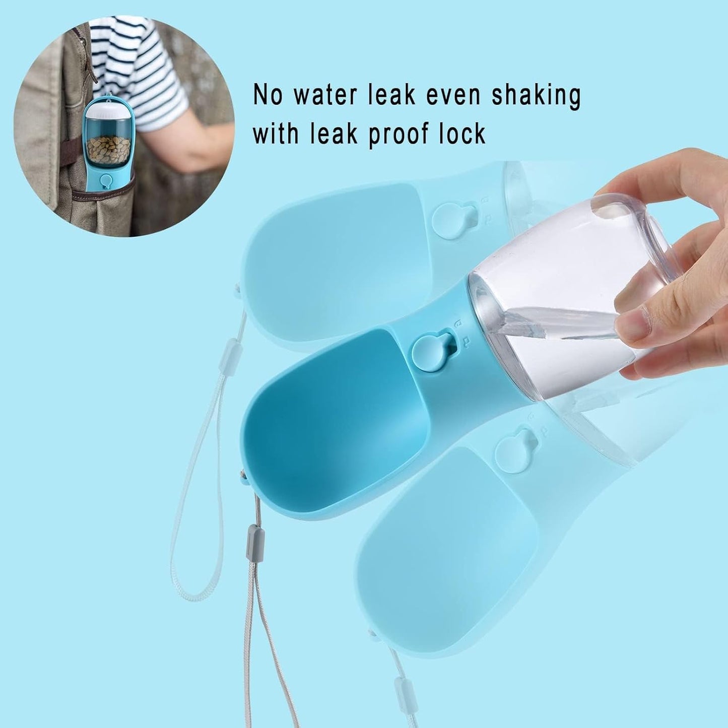 Portable Dog Water Bottle & Food Dispenser