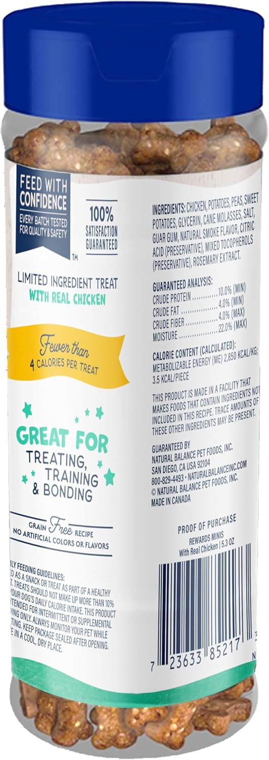 Grain-free chicken rewards for dog training