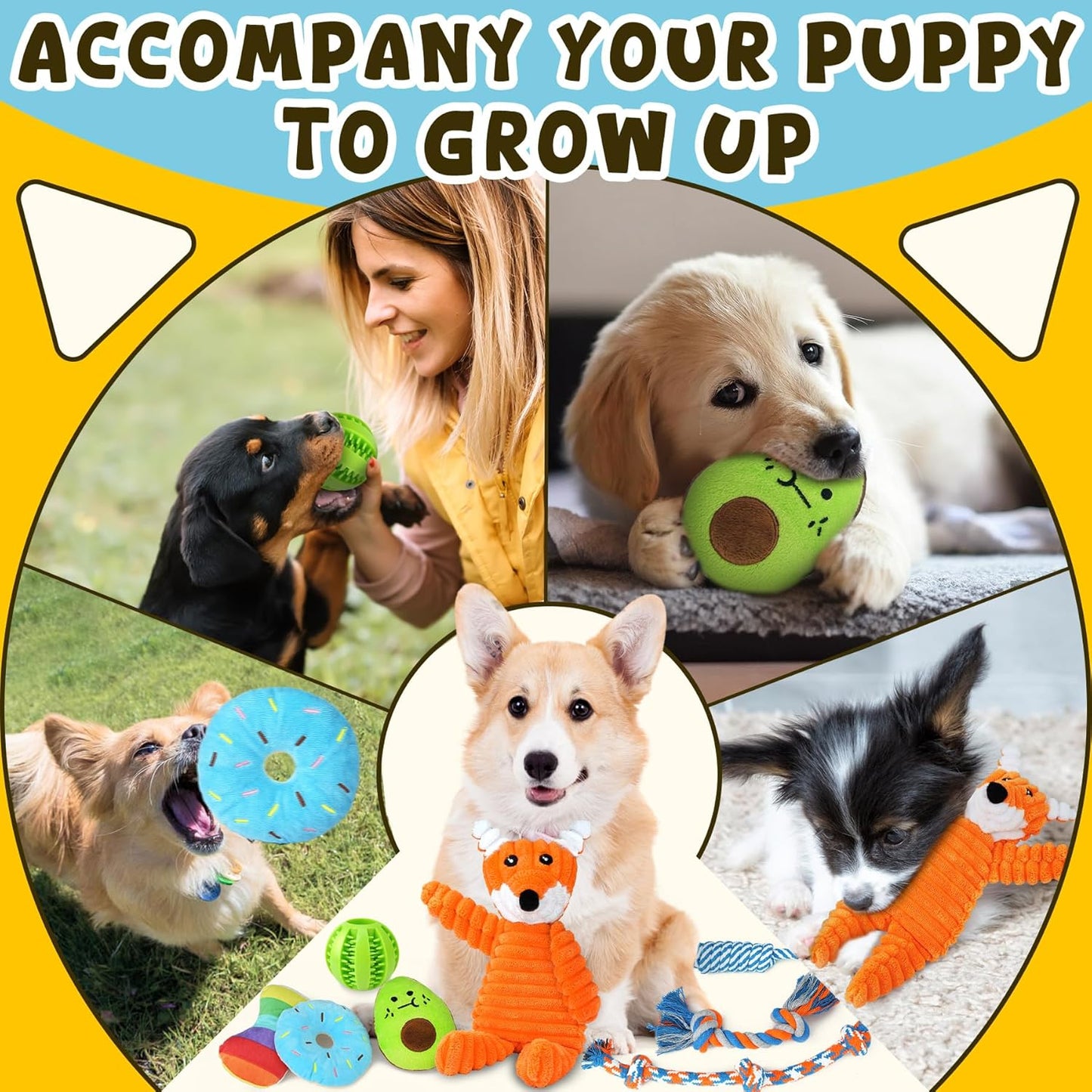 Puppy Teething Toy Bundle – 9 Piece Set