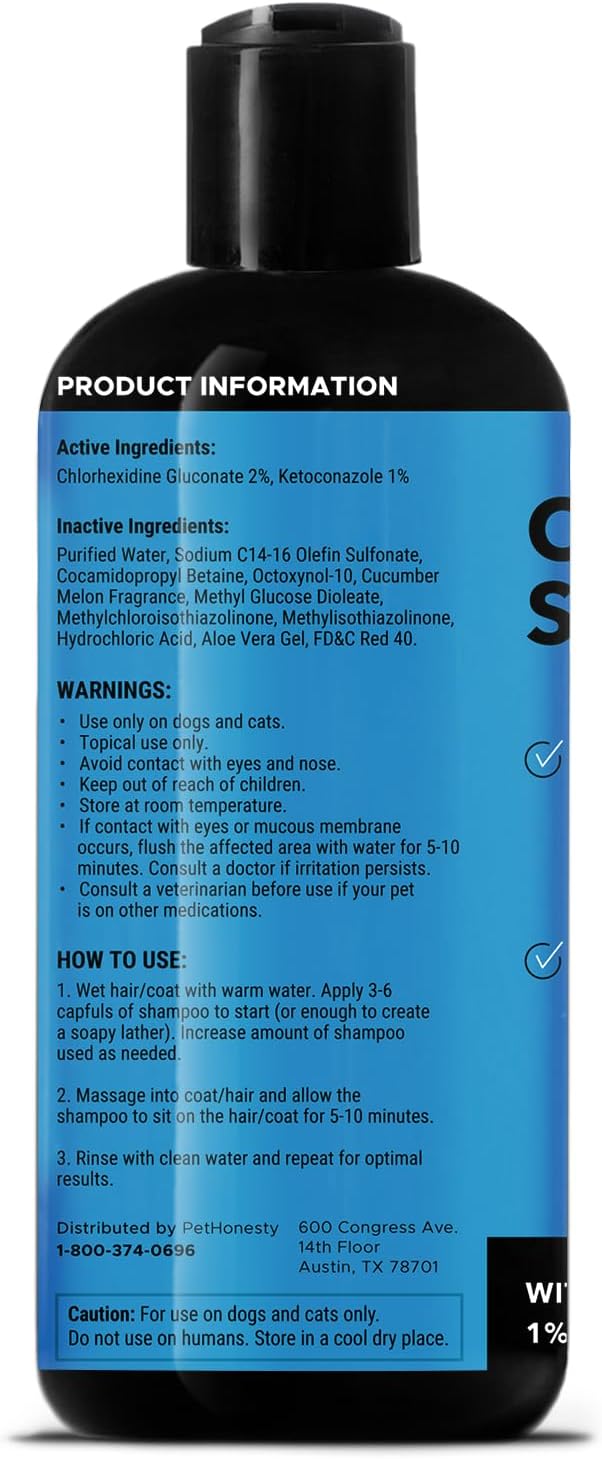 Pet Honesty Itch Relief & Skin Care Shampoo for Dogs & Cats – 16 oz