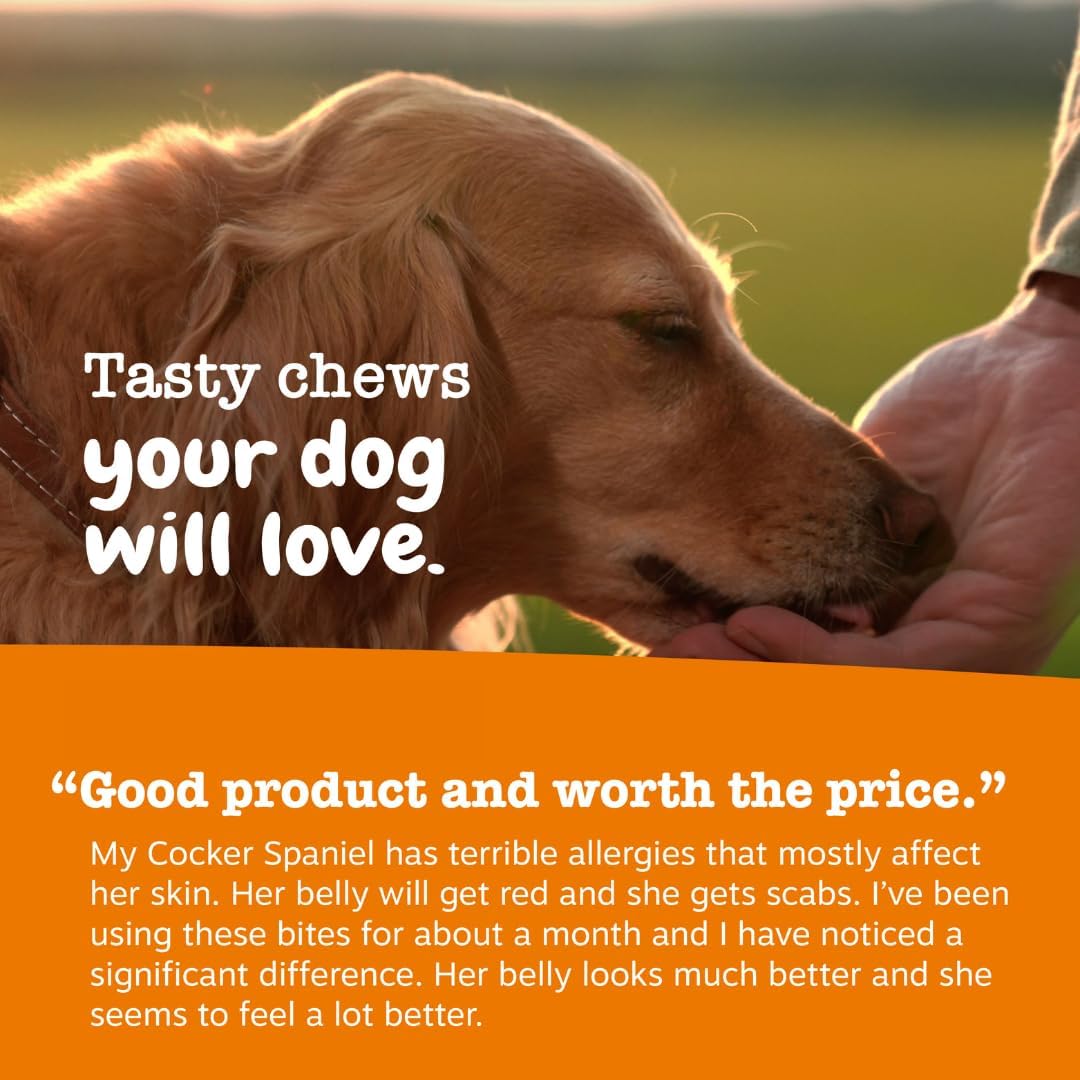 Zesty Paws Allergy Immune Bites for Dogs Itchy Skin Ear Support 90 Chews