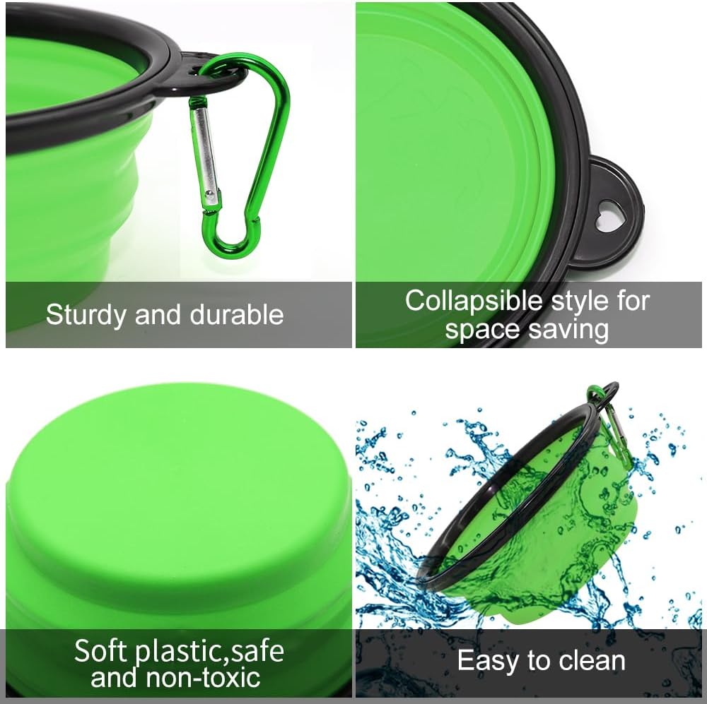 Compact pet feeding bowls for outdoor adventures
