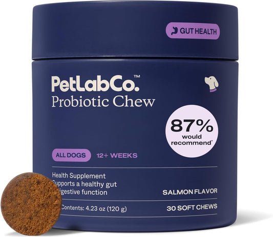 PetLab Co Probiotics for Dogs Gut Health Digestive Support Soft Chews 30Ct
