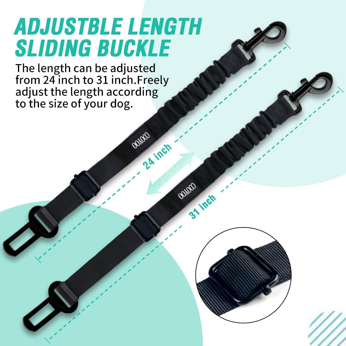 Heavy-duty dog seat belt for road trips