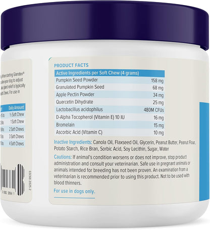 Vetnique Glandex Anal Gland Soft Chews Dogs Fiber Probiotics 60 Count