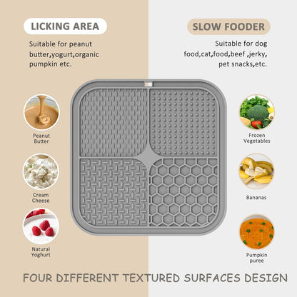 Pet enrichment mat for treats and training