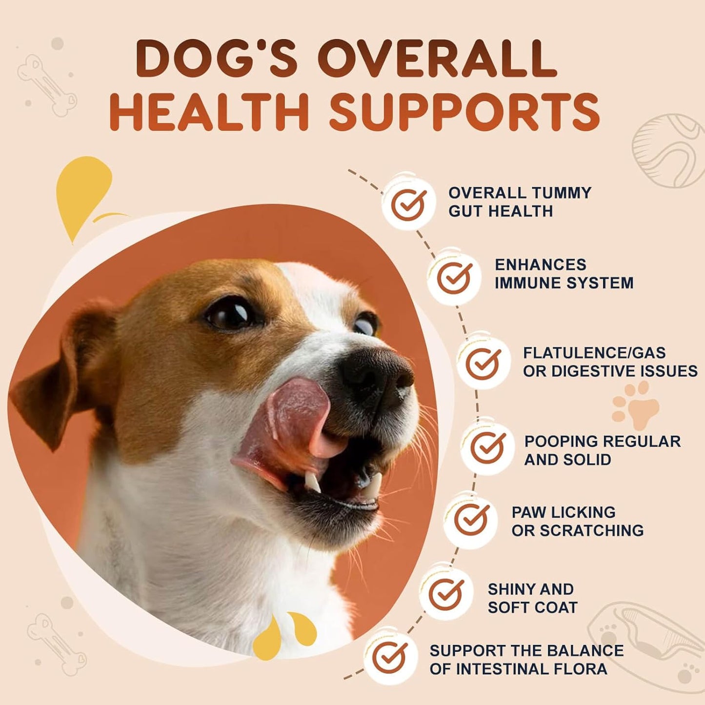 Dog Probiotics Digestive Health Gut Support Pumpkin Fish Oil 120 Chews