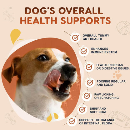 Dog Probiotics Digestive Health Gut Support Pumpkin Fish Oil 120 Chews