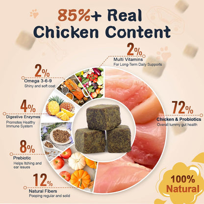Dog Probiotics Digestive Health Gut Support Pumpkin Fish Oil 120 Chews