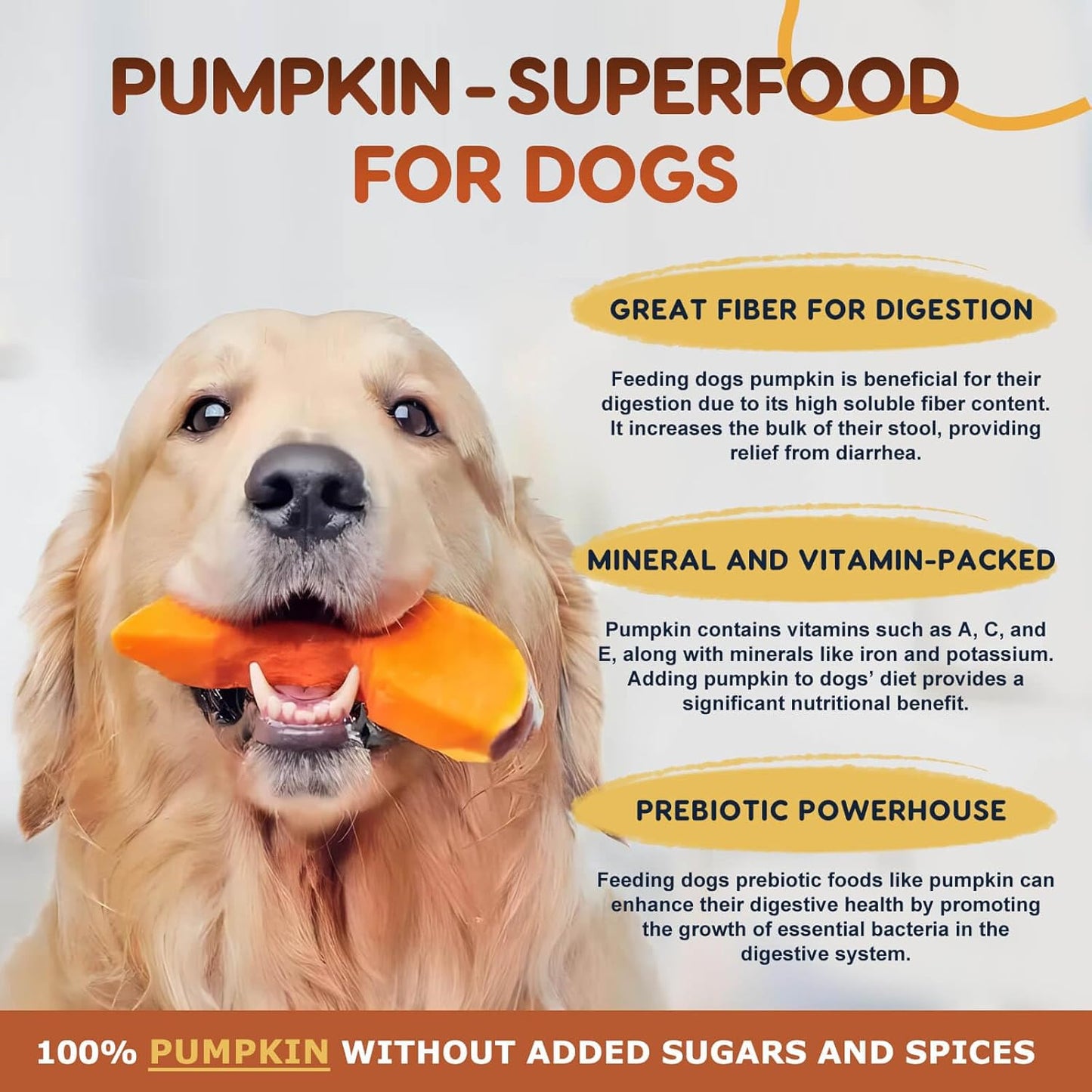 Dog Probiotics Digestive Health Gut Support Pumpkin Fish Oil 120 Chews