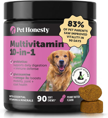 10-in-1 Dog Multivitamin Glucosamine Probiotics Joint Immune 90 Chews