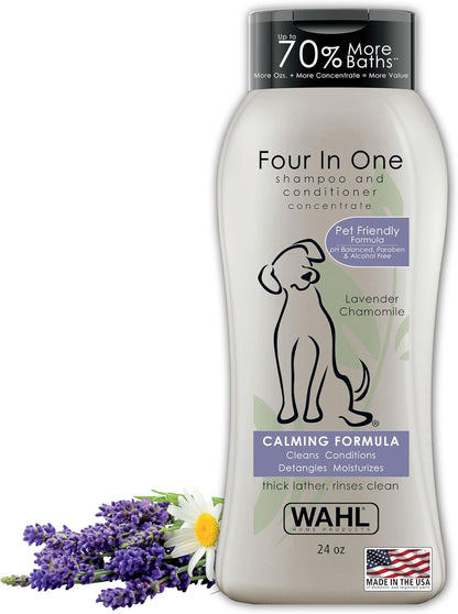 Wahl 4-in-1 Calming Dog Shampoo – Lavender Chamomile, 24 Oz