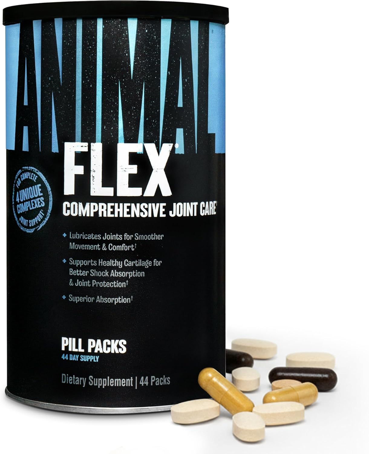 Animal Flex Joint Support Glucosamine Chondroitin MSM Turmeric 44 Packs
