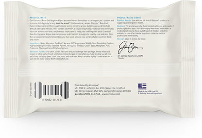 Vetnique Glandex Hygiene Wipes for Dogs & Cats – 100 Count