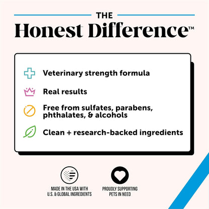 Pet Honesty Itch Relief & Skin Care Shampoo for Dogs & Cats – 16 oz