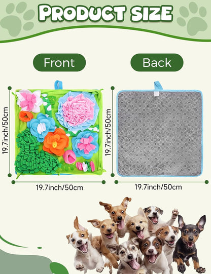 Foraging puzzle mat for dog training and feeding