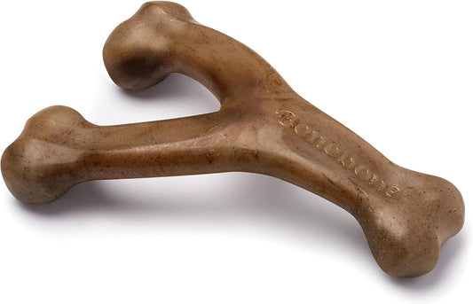 Durable wishbone dog chew toy for aggressive chewers