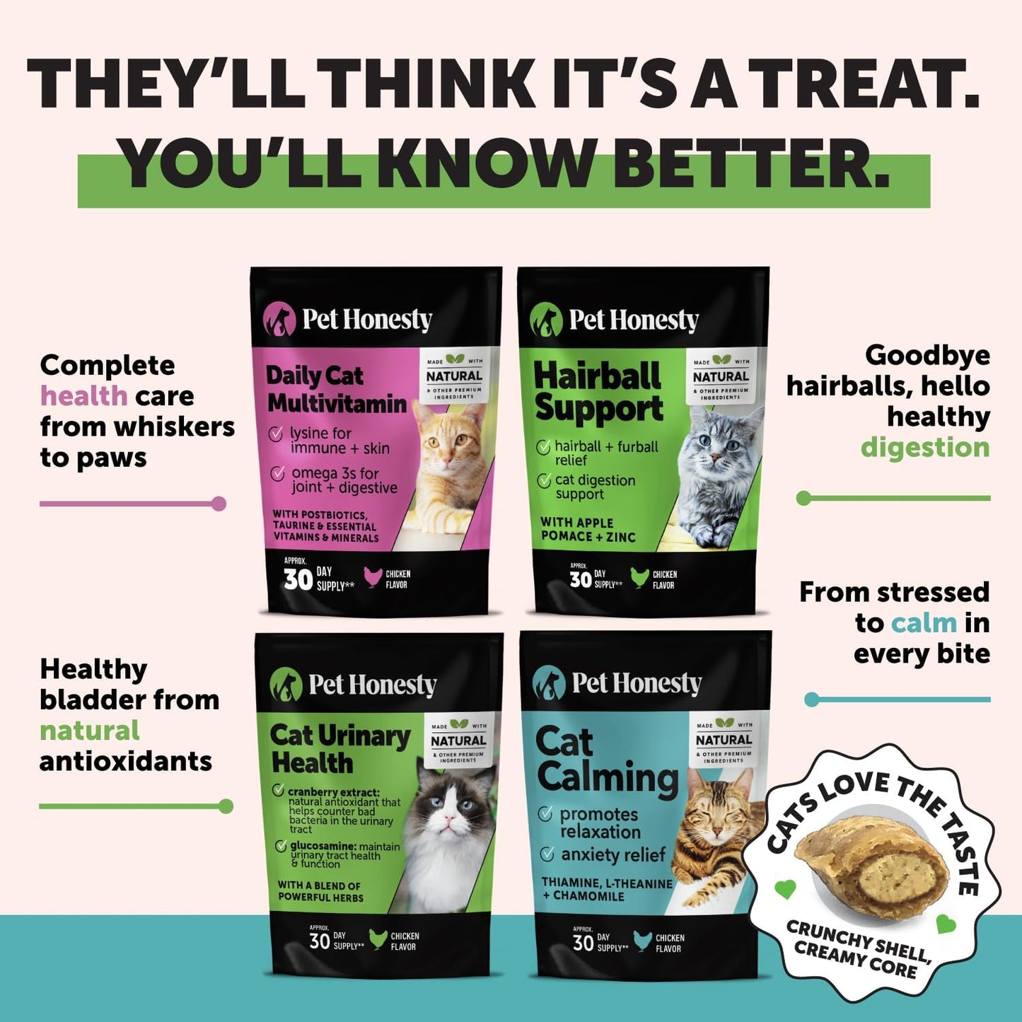 Hairball Support Chews for Cats