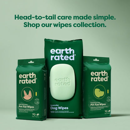 Earth Rated Hypoallergenic Pet Grooming Wipes – 100 Count