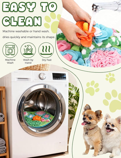Durable snuffle mat for mental stimulation in dogs