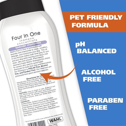 Wahl 4-in-1 Calming Dog Shampoo – Lavender Chamomile, 24 Oz