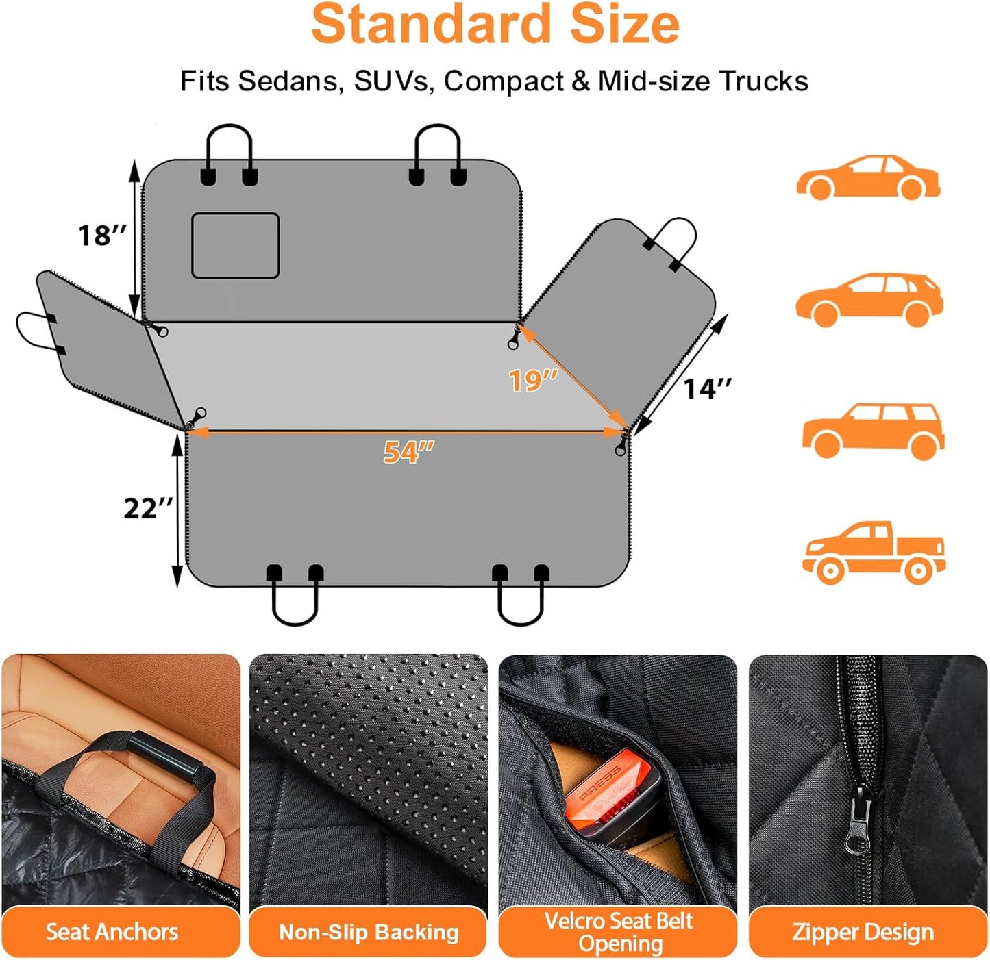 Waterproof Dog Car Seat Cover Hammock