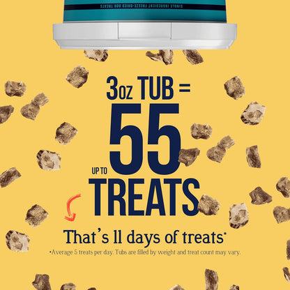 Single-ingredient freeze-dried pet treats