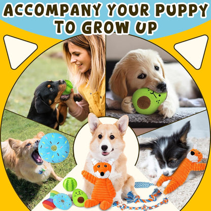 Puppy Teething Toy Bundle – 9 Piece Set