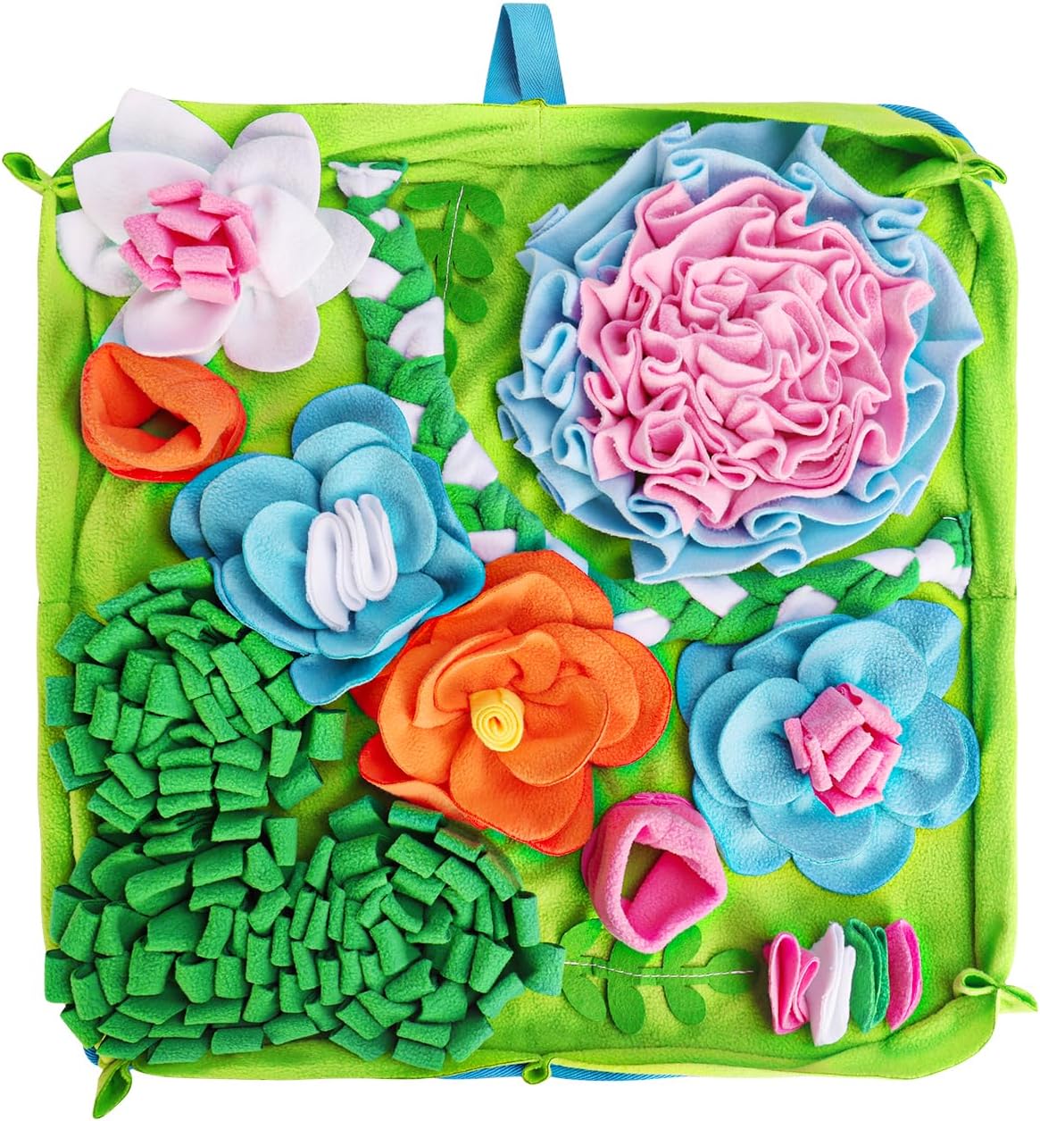 Interactive dog snuffle mat for mental enrichment
