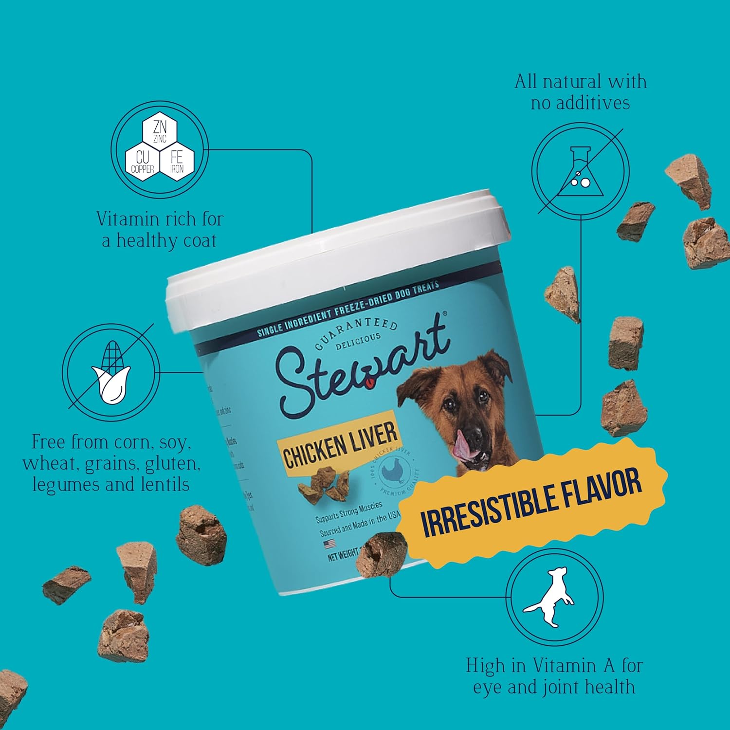 Natural chicken liver rewards for dogs and cats