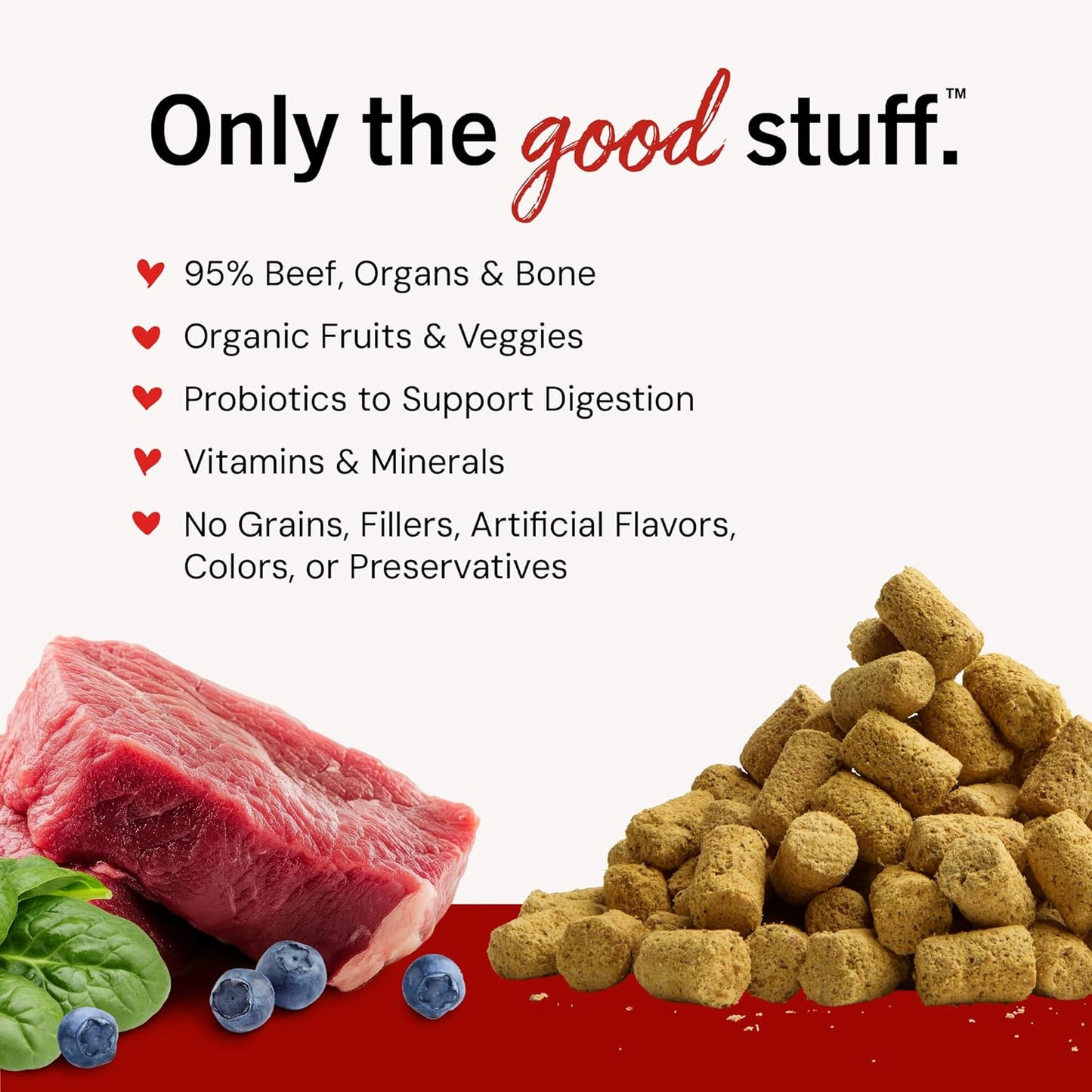 Grain-free freeze-dried dog food topper