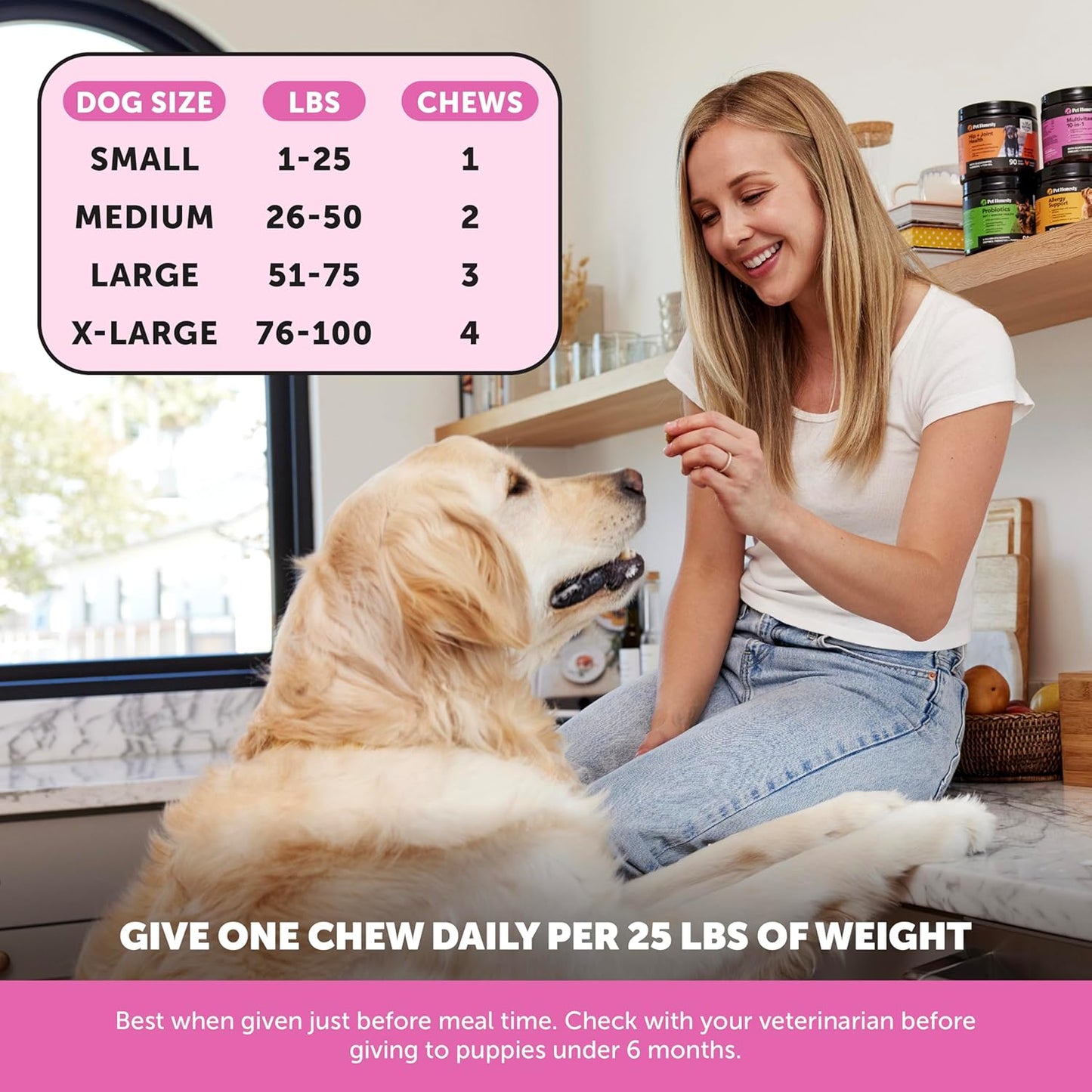 10-in-1 Dog Multivitamin Glucosamine Probiotics Joint Immune 90 Chews