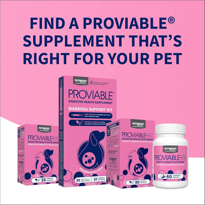 Nutramax Proviable Probiotics for Dogs & Cats – 30 Capsules
