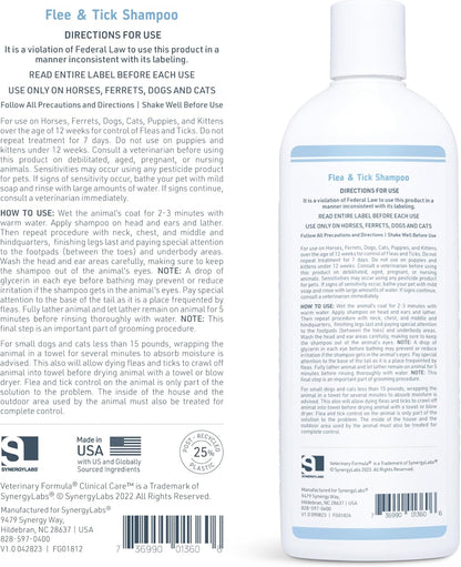 Veterinary Formula Flea & Tick Shampoo 16 oz for Pets