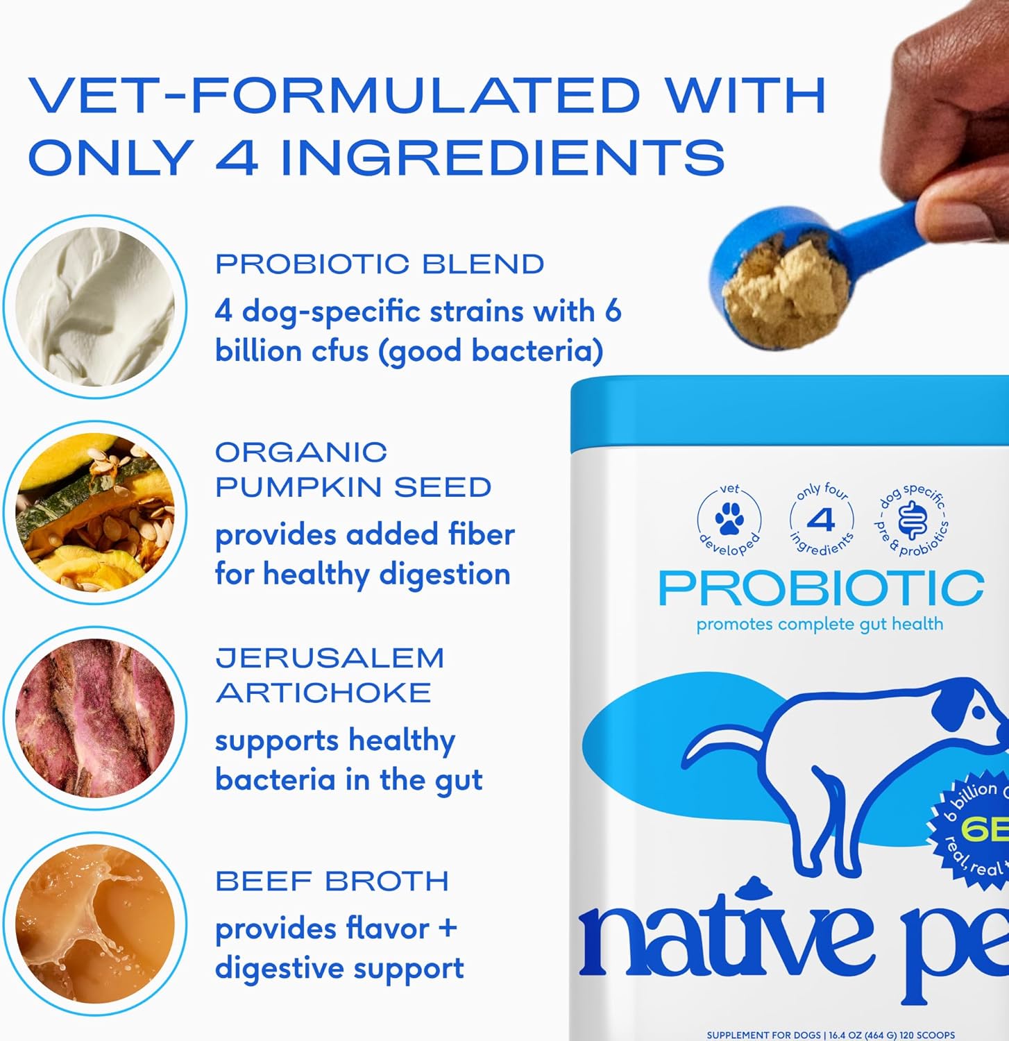 Daily digestive support supplement for dogs