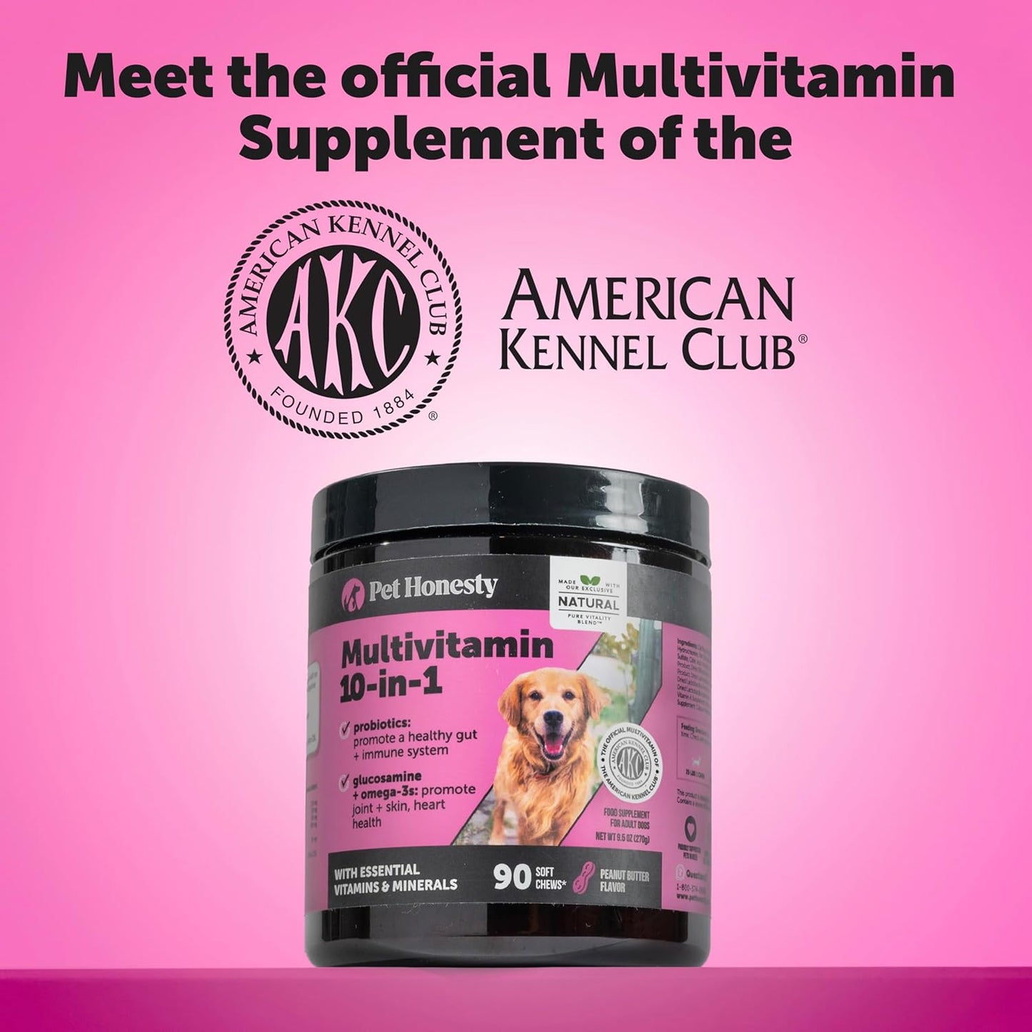10-in-1 Dog Multivitamin Glucosamine Probiotics Joint Immune 90 Chews
