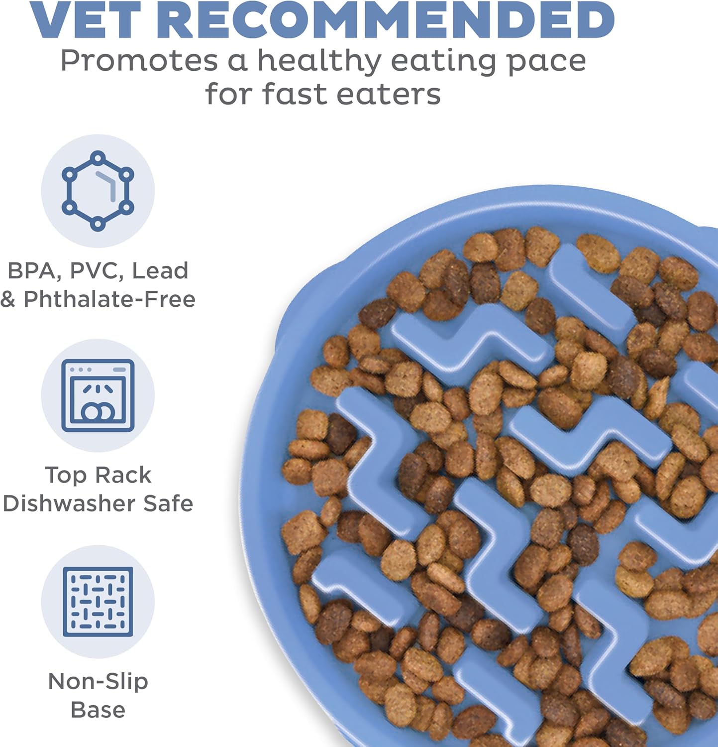 Non-slip dog feeding bowl for medium and large dogs