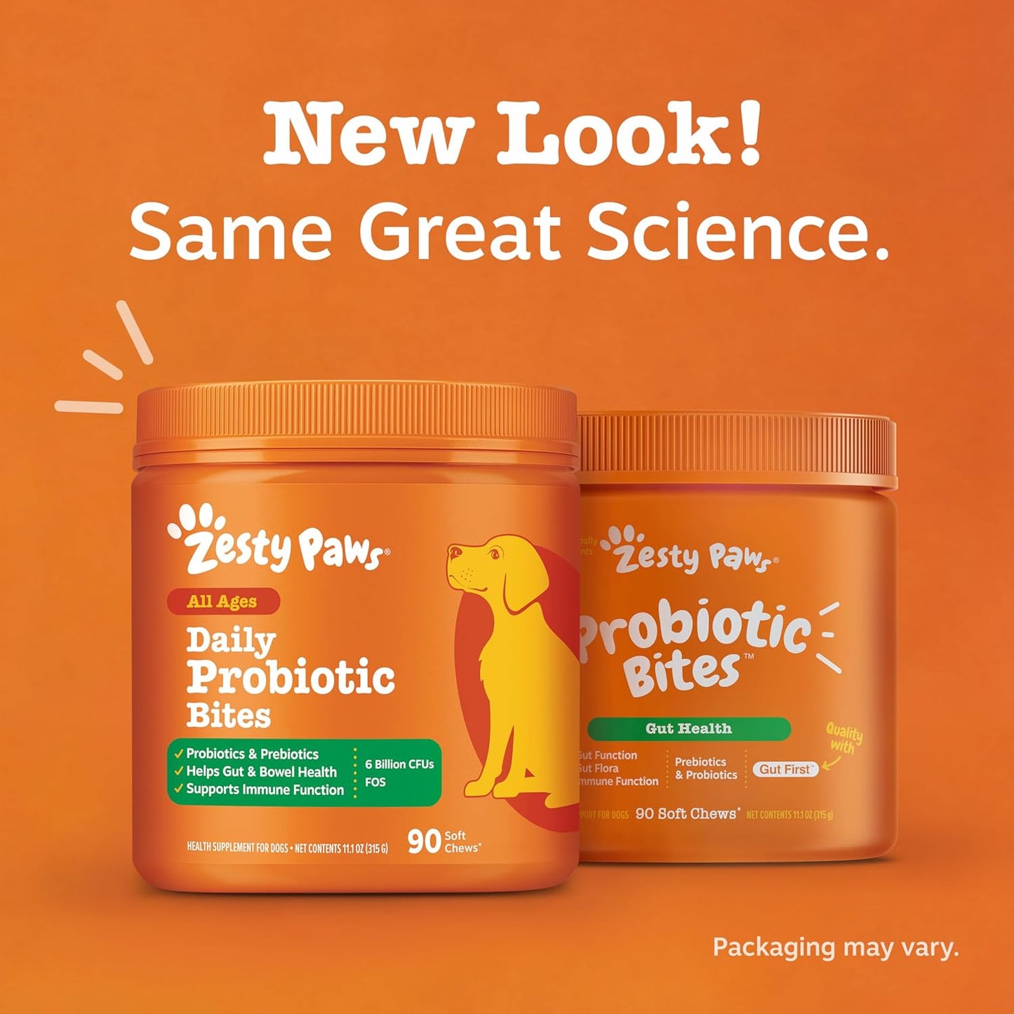 Zesty Paws Probiotics for Dogs Digestive Health Gut Support Soft Chews 90Ct