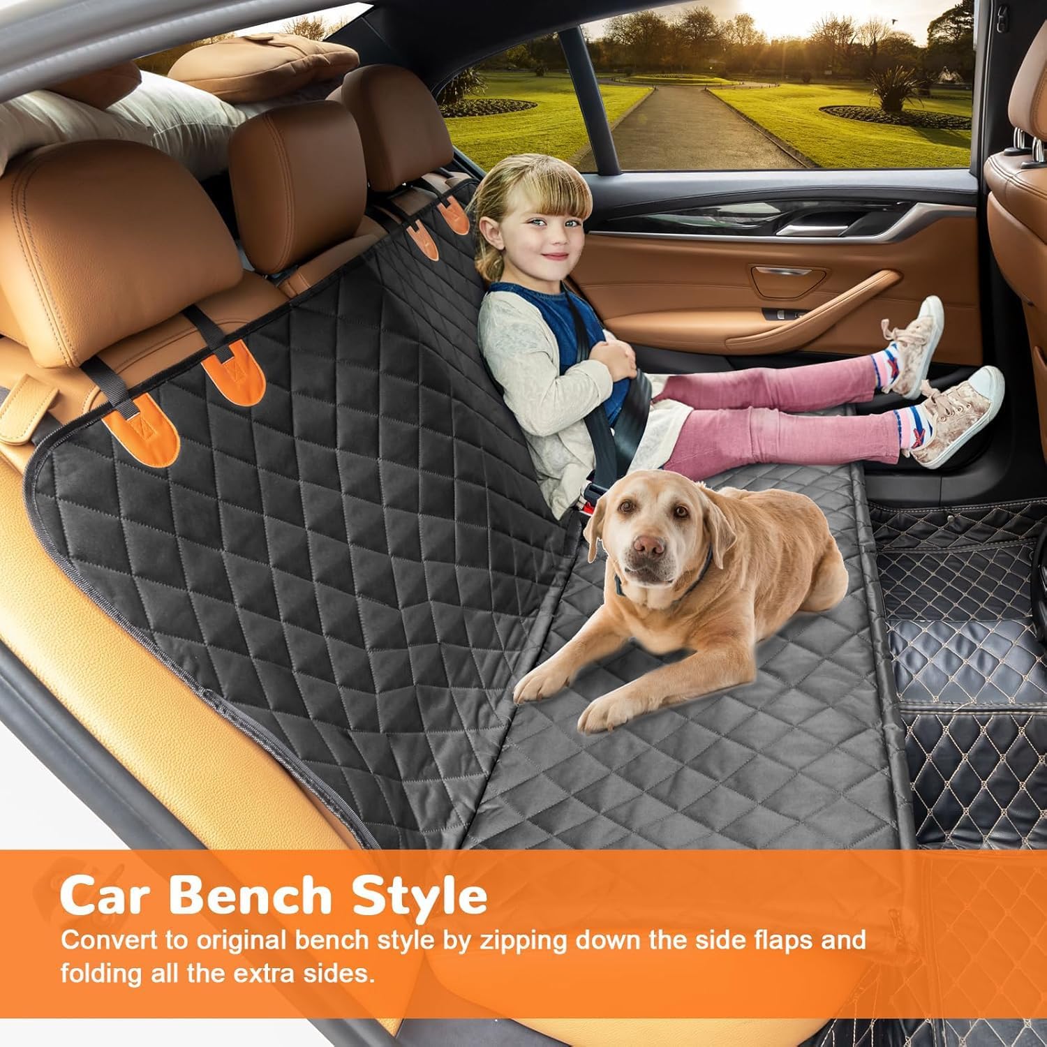 Scratch-resistant dog travel seat cover