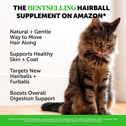 Chicken-flavored cat wellness treats for hairball control
