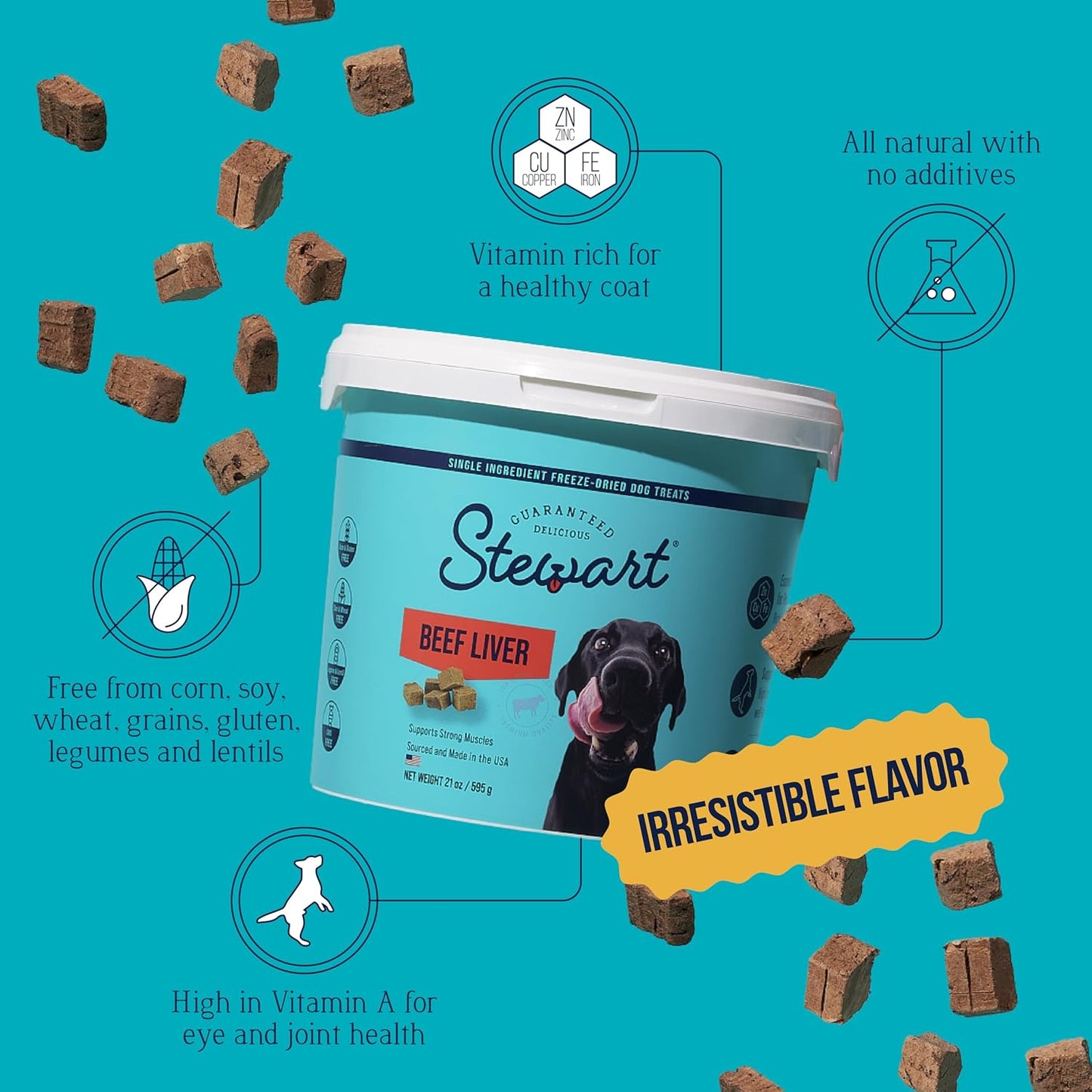 Natural dog and cat treats for daily rewards