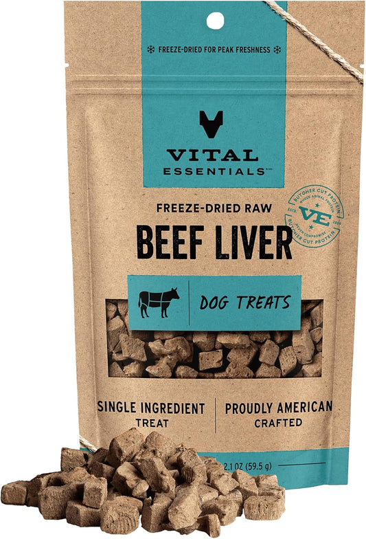 Freeze-dried beef liver dog treats for healthy training rewards