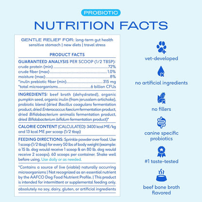 Probiotic powder for healthy digestion and stool quality