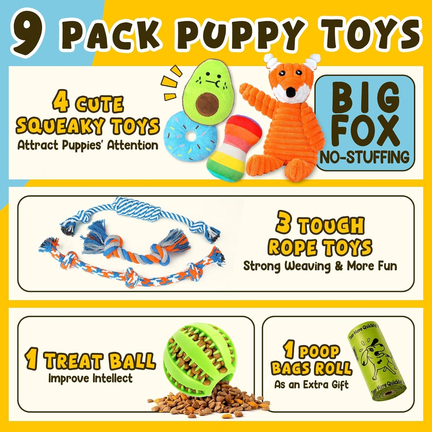 Interactive puppy toy set for small dogs