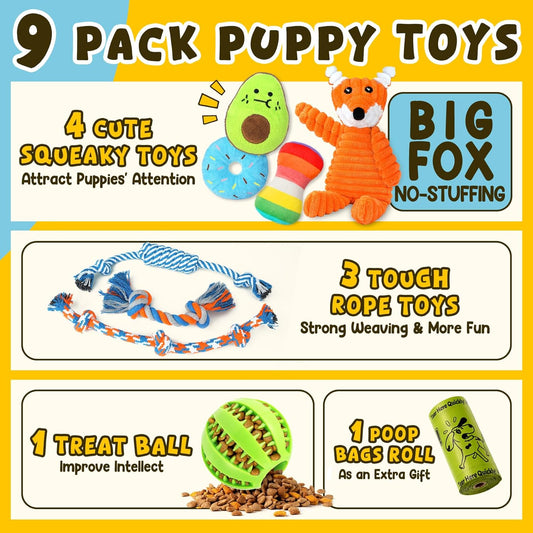 Interactive puppy toy set for small dogs