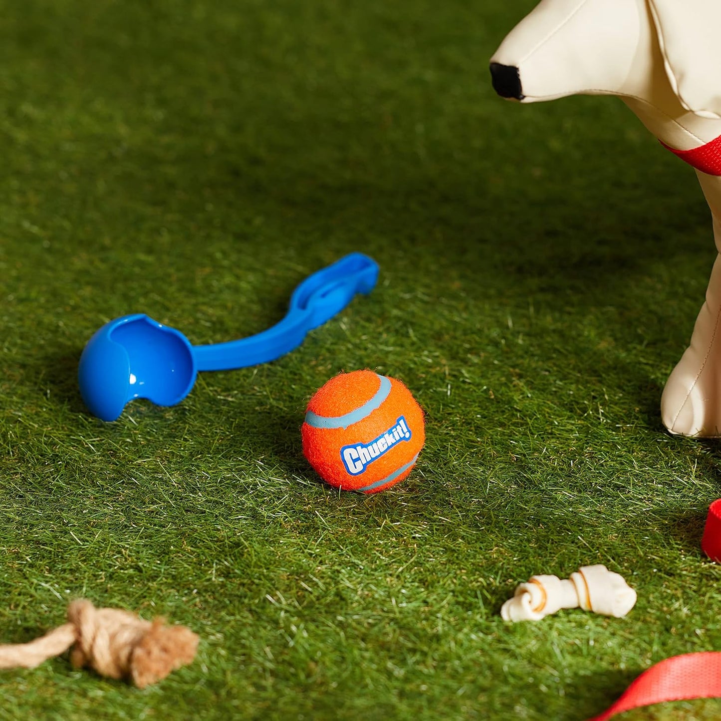 Interactive dog fetch launcher for parks and beaches