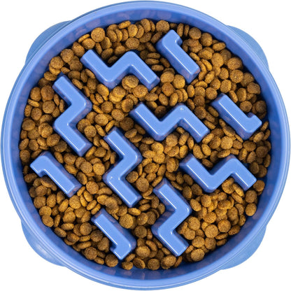 Slow feeder dog bowl for healthier eating habits
