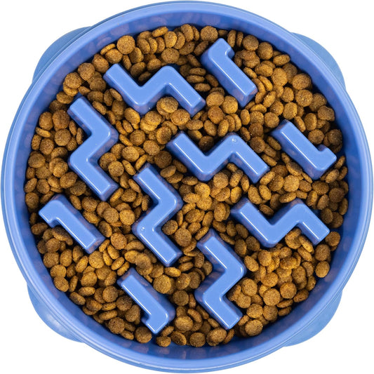 Slow feeder dog bowl for healthier eating habits