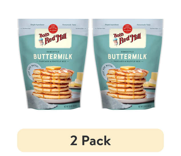 2 Pack Bob's Red Mill Homestyle Buttermilk Pancake & Waffle Mix 20 Oz Each
