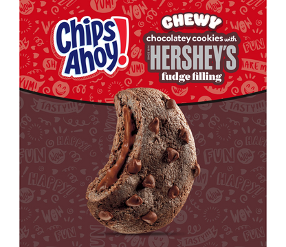 CHIPS AHOY Chewy Hershey's Fudge Filled Chocolate Chip Cookies 14.85 Oz